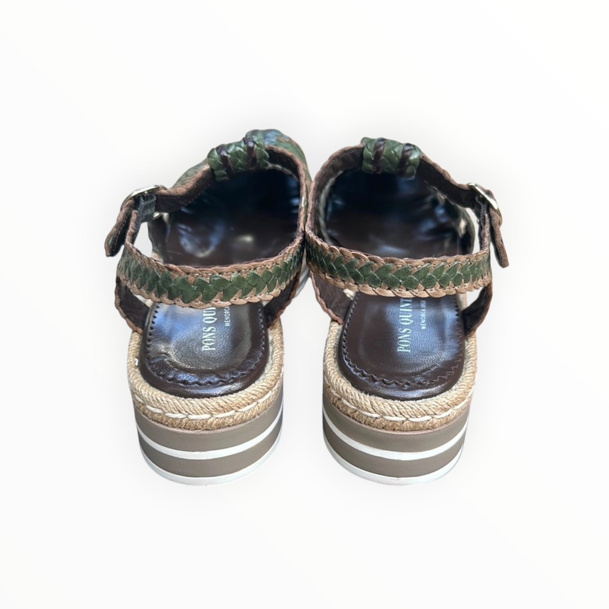 Pons Quintana Rolex Platform Sandal - Green/Tan