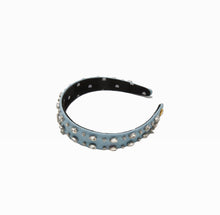 Lele Sadoughi Light Denim Bessette Crystal Trim Headband