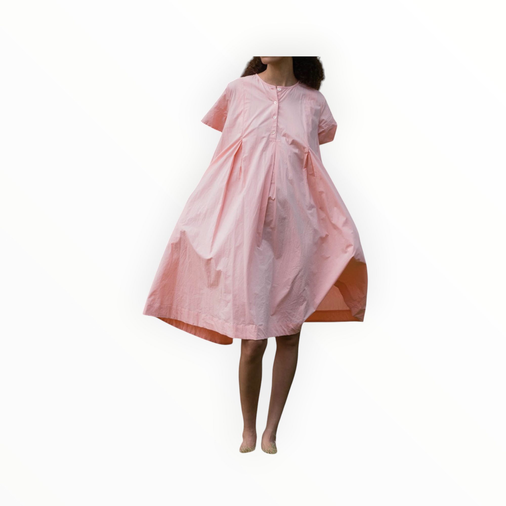 sula Dolls Dress - Orange Tiny Check