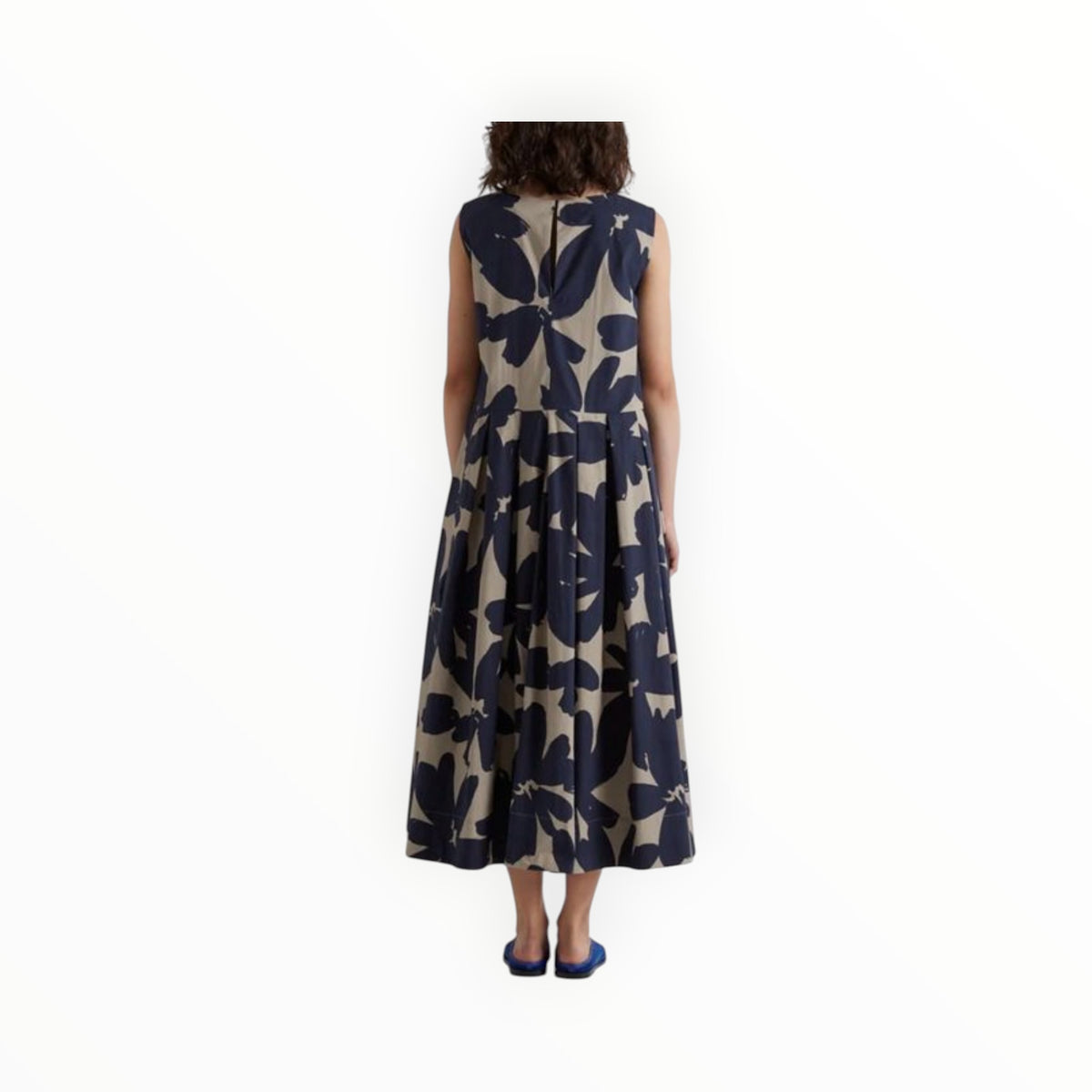 MEIMEIJ Floral Dress - Navy/Khaki