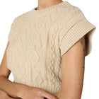 Cleobella Gigi Cropped Sweater Vest - Cream