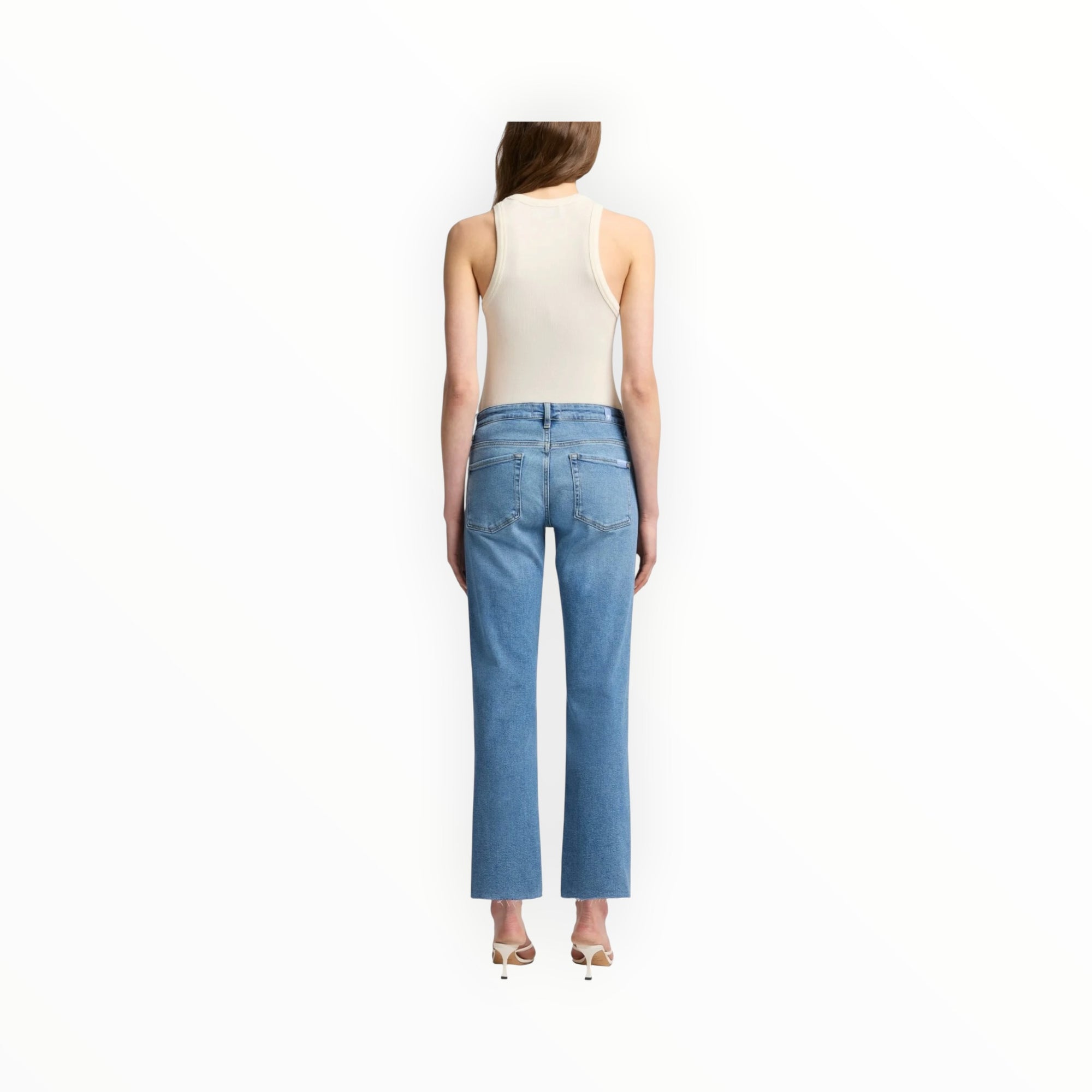 7 For All Mankind Calie Straight Ankle in Luxe Vintage - Fancy