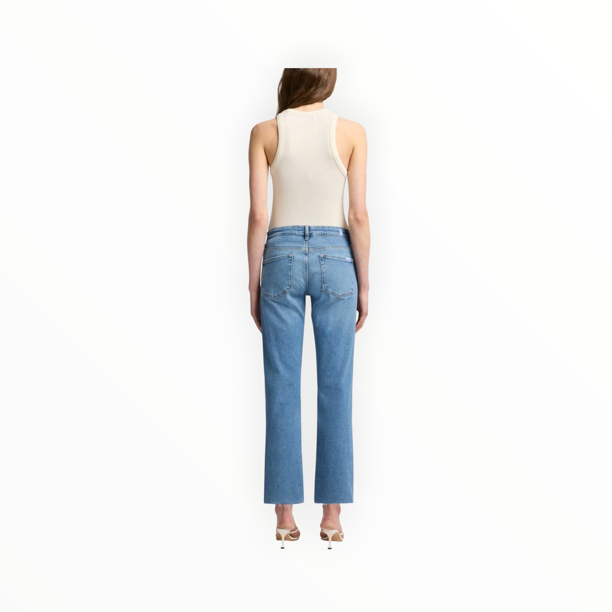 7 For All Mankind Calie Straight Ankle in Luxe Vintage - Fancy