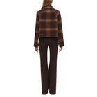 SIMKHAI Colby Wool Jacket - Chocolate Plaid