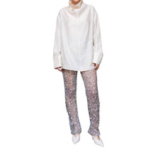 Lapointe Sequin Flare Leg Pant - Silver