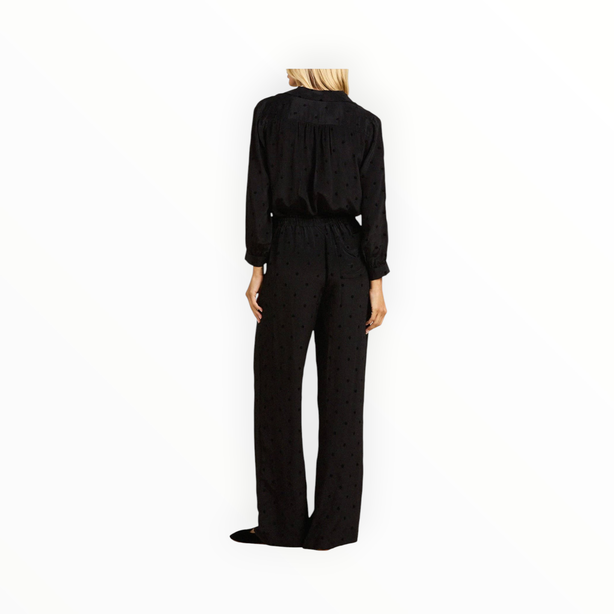 Trovata Yvonne Blouse - Black Polka Dot