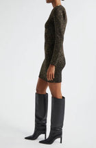 L'Agence Cherry Sequin Mini Dress - Black/Gold