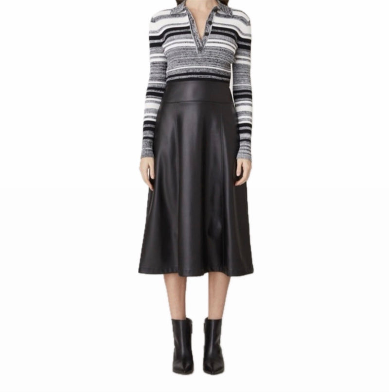 Shoshanna Avril Mixed Media Dress - Black/White