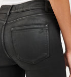 DL1961 Mara Straight Mid Rise Instasculpt Ankle - Black Coated