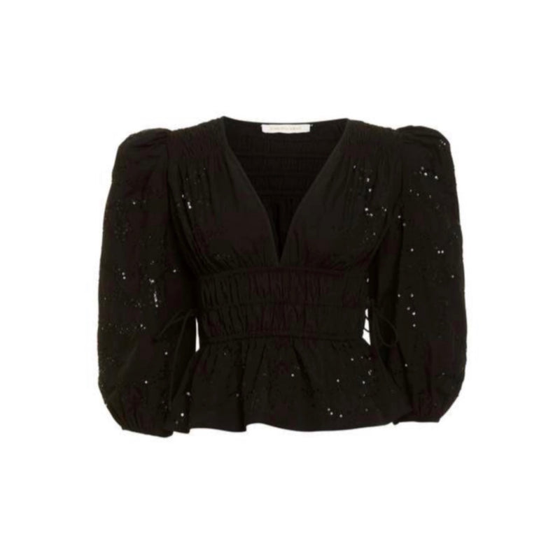 Love The Label Ella Sequin Top - Black