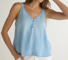 Bella Dahl Button Front Cami - Light Riviera Wash