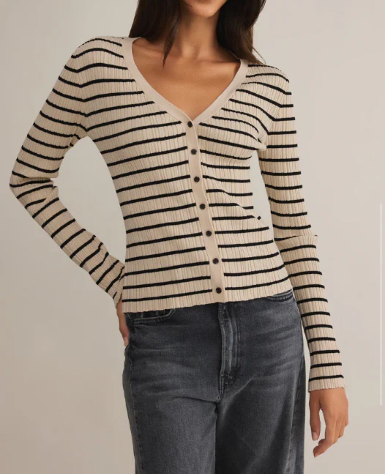 Z Supply Jordana Stripe Sweater - Sandshell