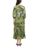 Fifteen Twenty Nicki Tiered Ruffle Hem Dress - Rainforest Print