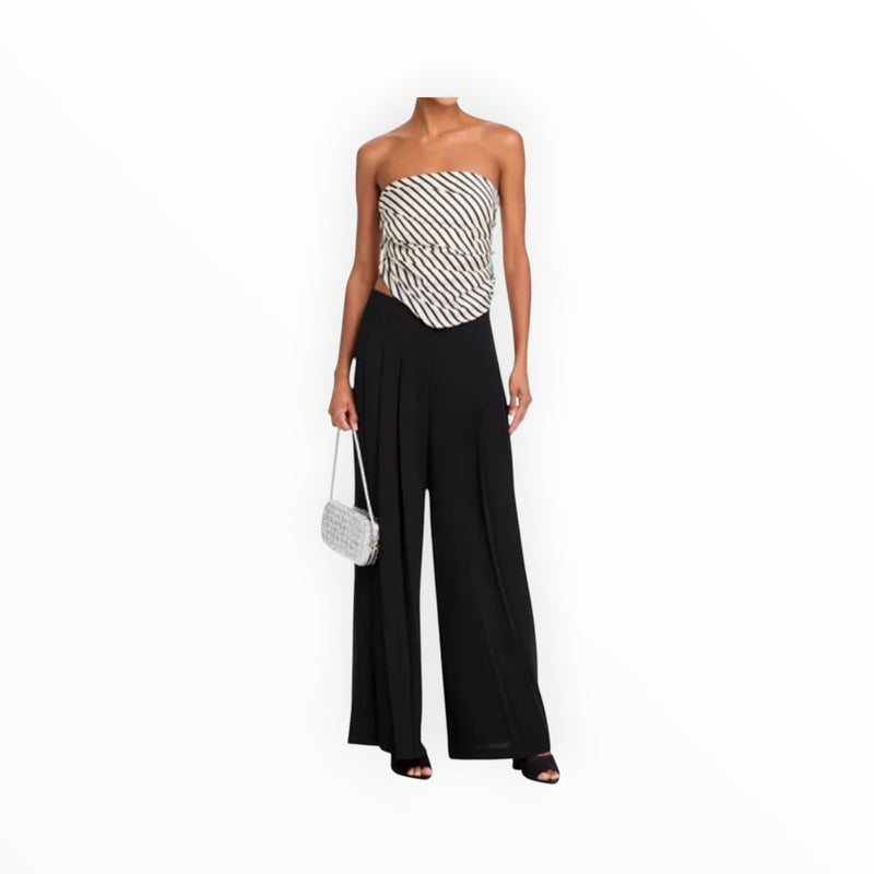 Steve Madden Angelica Pleated Pants - Black