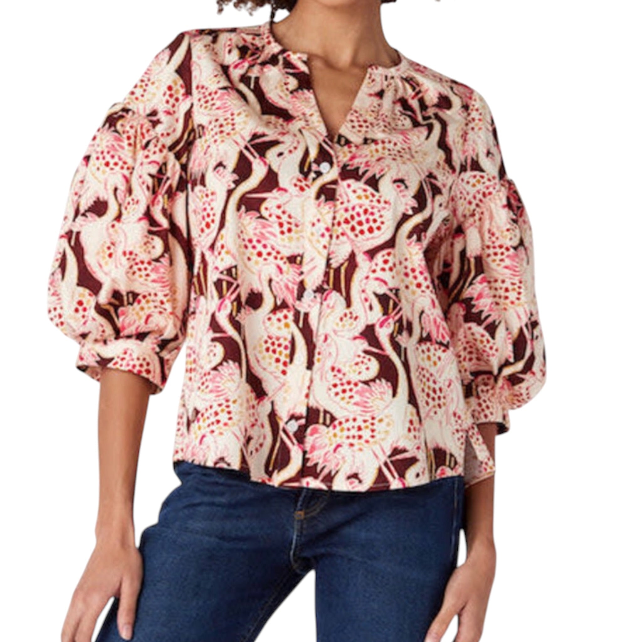 Crosby by Mollie Burch Ashby Shirt - Cranes