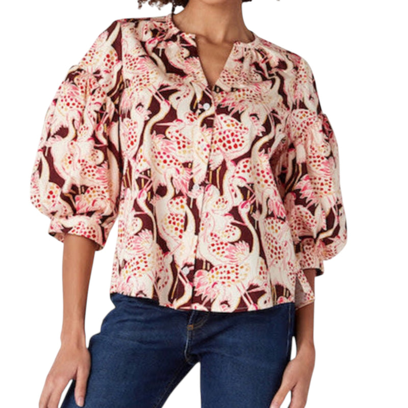 Crosby by Mollie Burch Ashby Shirt - Cranes