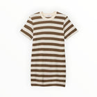 perfectwhitetee Rhet Dress - Mocha/Natural Stripe