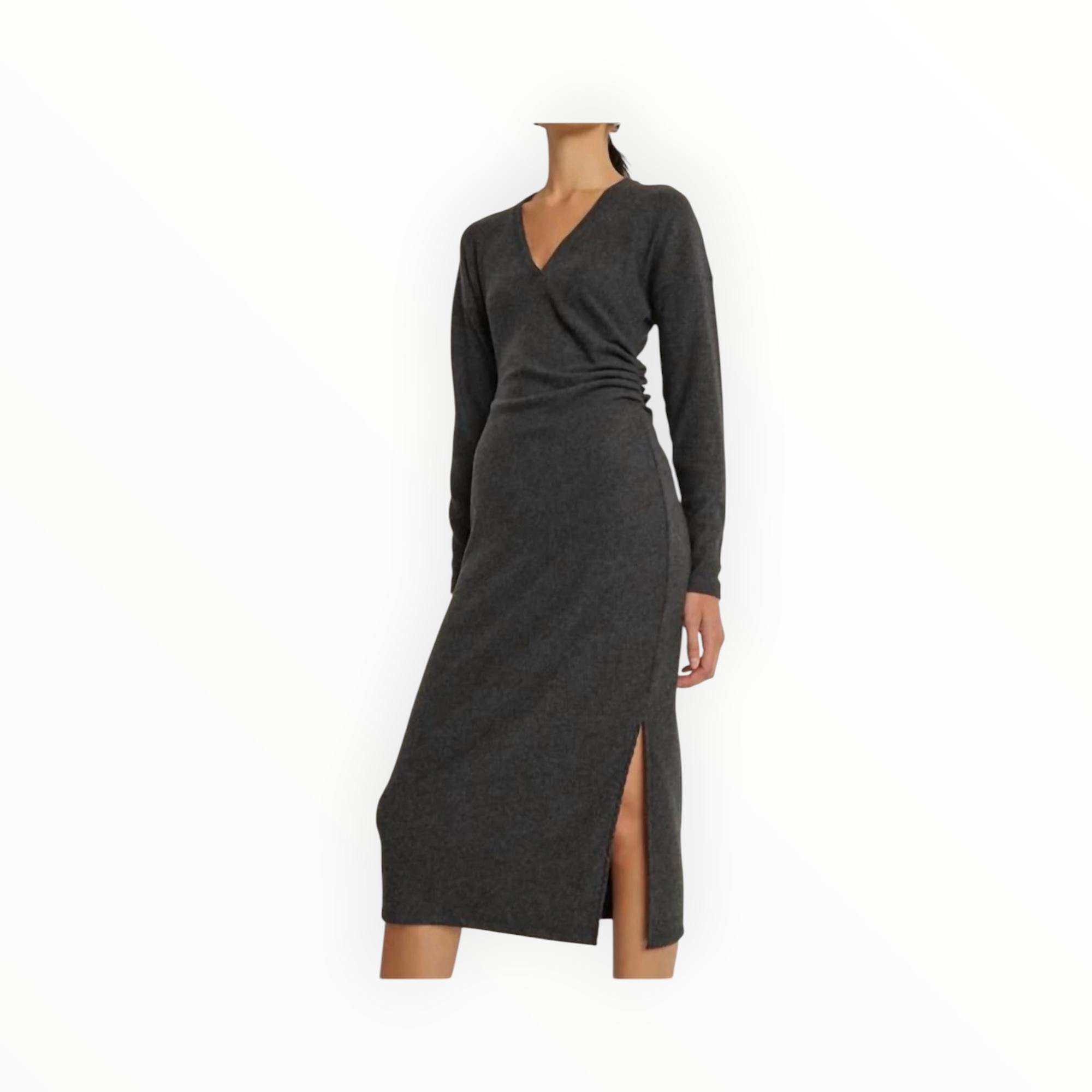 Nation Ltd Sandrine Midi Dress - Heather Charcoal