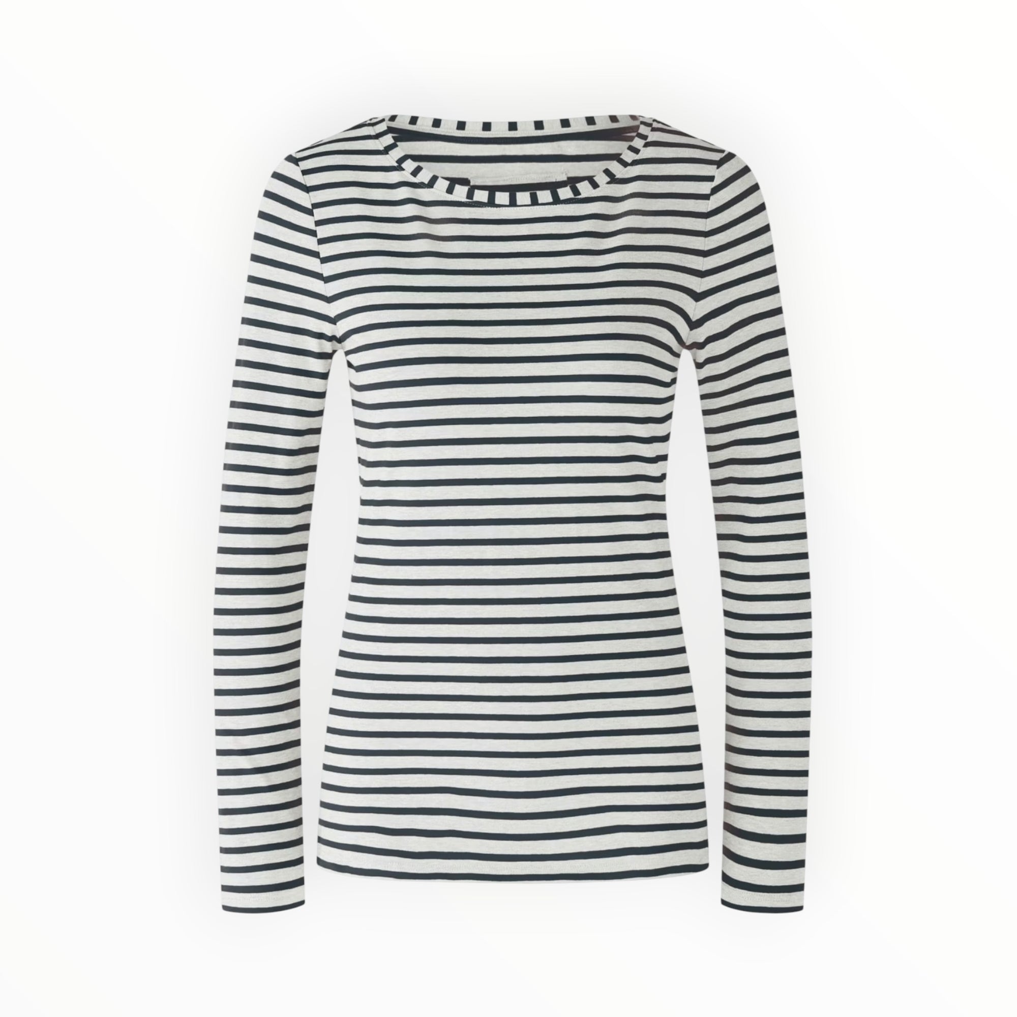 Oui Sumiko Shirt - Black/Off White
