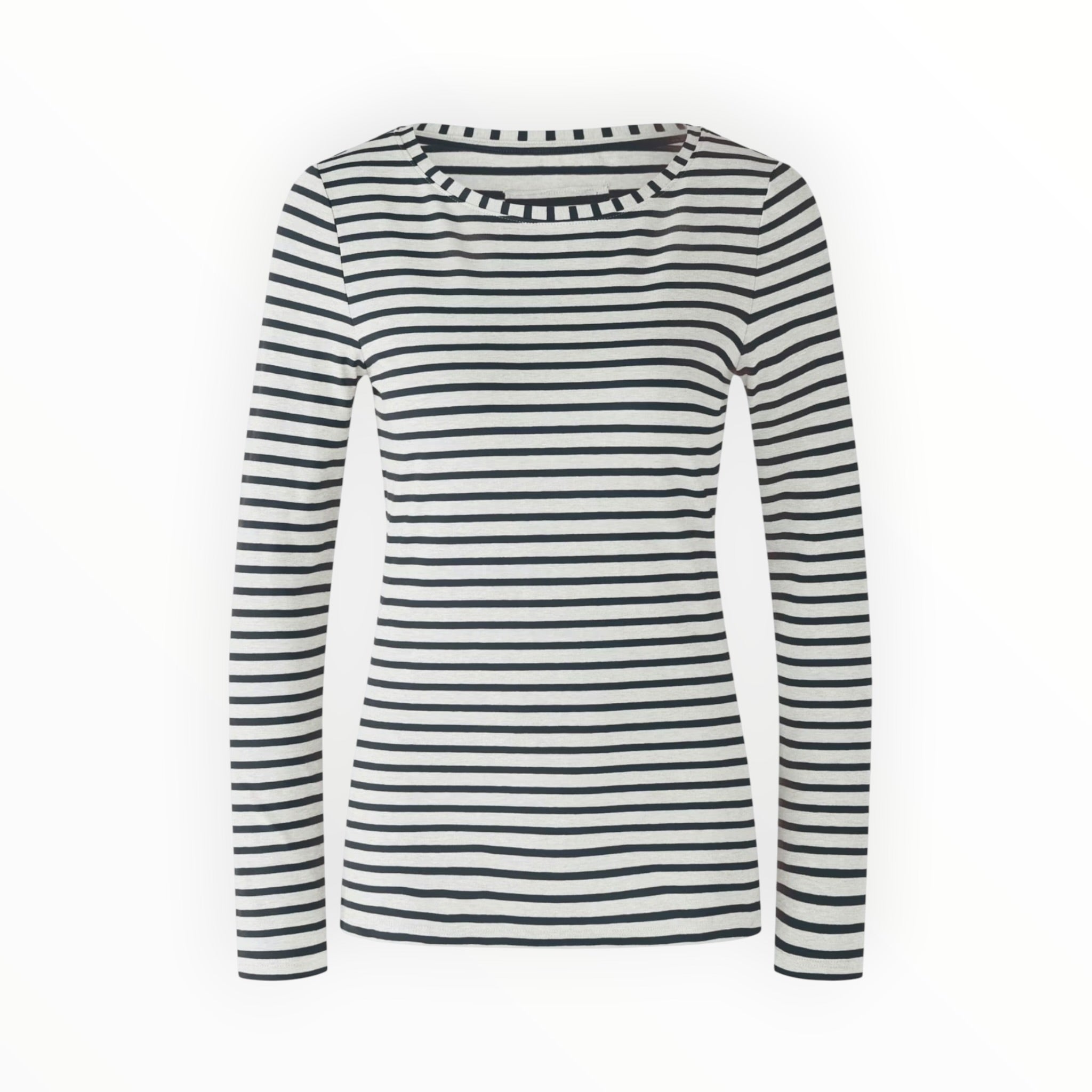 Oui Sumiko Shirt - Black/Off White