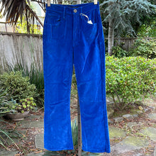 3x1 Flare Velvet Cropped High Rise - Royal Blue