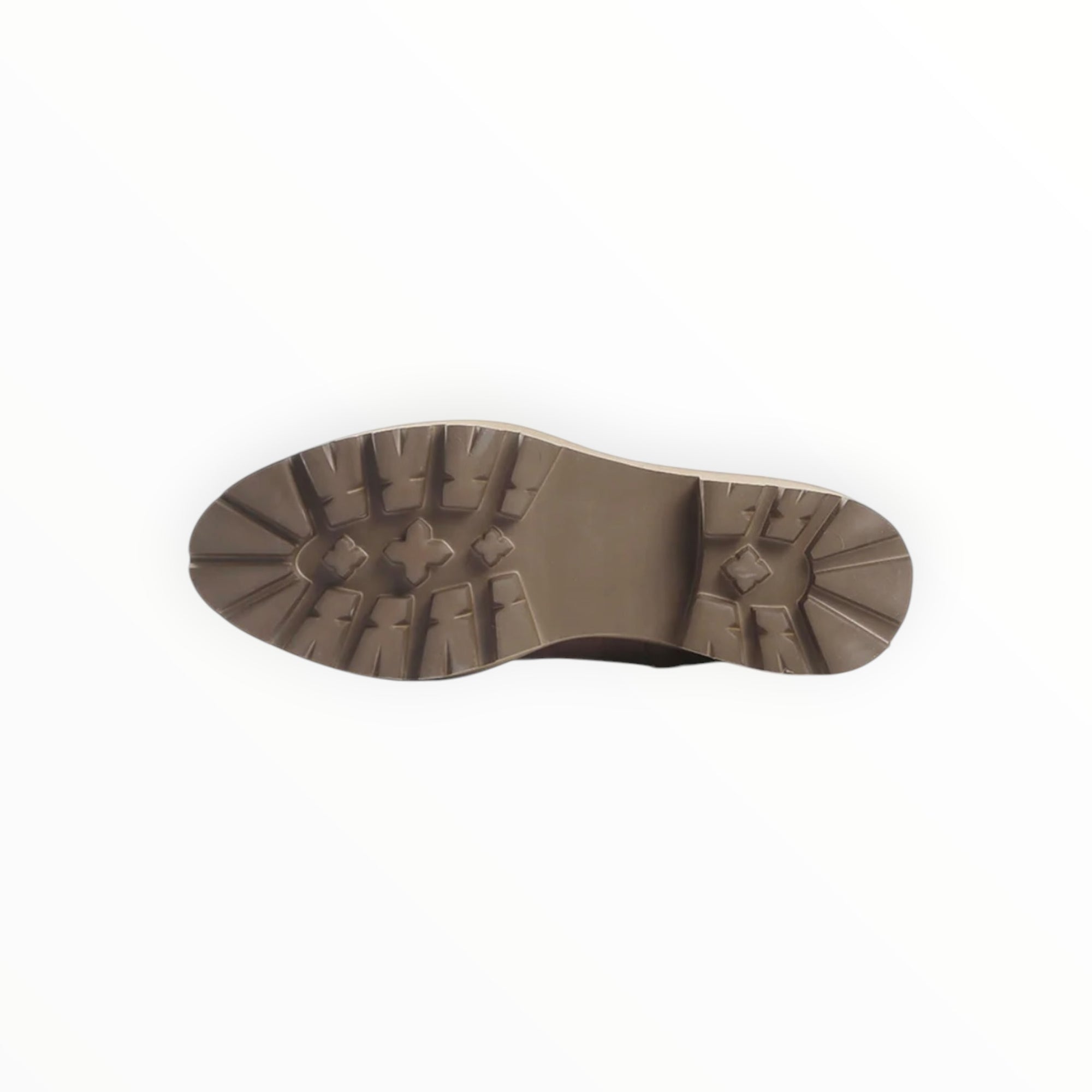 ALL BLACK Overlap Lug Bootie - Taupe