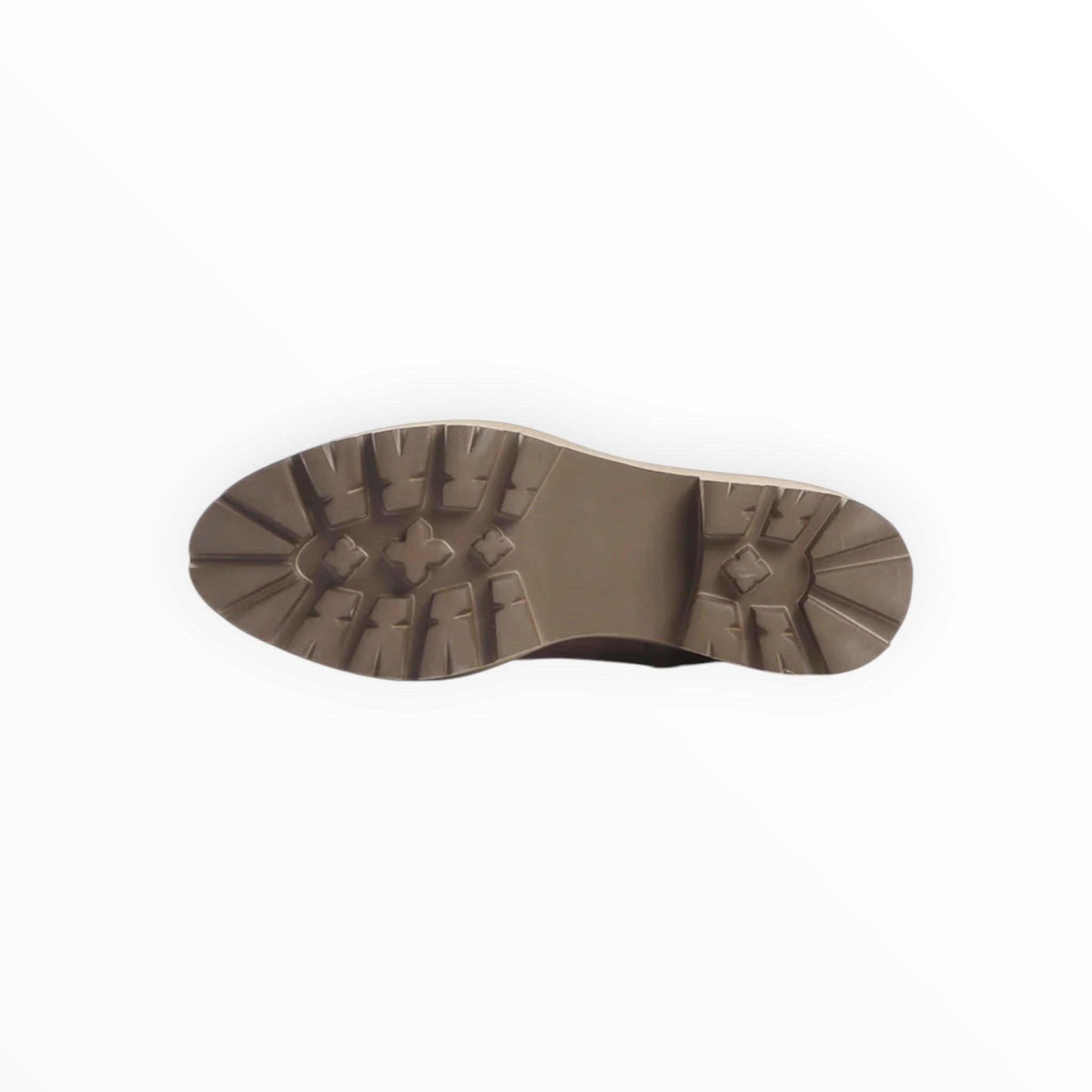 ALL BLACK Overlap Lug Bootie - Taupe