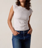 NSF Chloe Fitted Slub Jersey Muscle Tee - Soft White