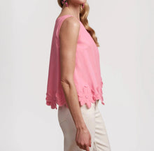 Frances Valentine Zennia Flower Hem Tank - Pink