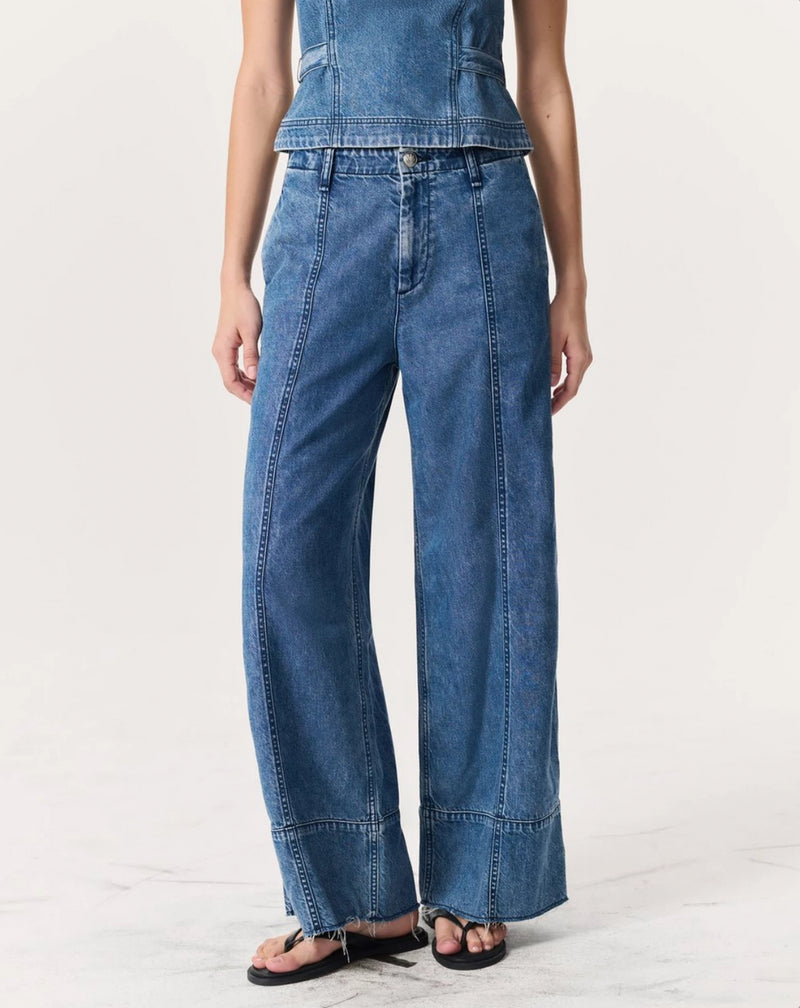 rag & bone Featherweight Arianna Ankle-Length Palazzo Jeans - Beekman