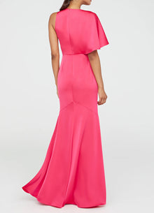 THEIA Darcie Flutter Sleeve Gown - Begonia