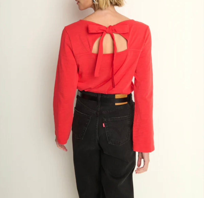 Nation Ltd Tavin Tie Back Top - Poinsettia