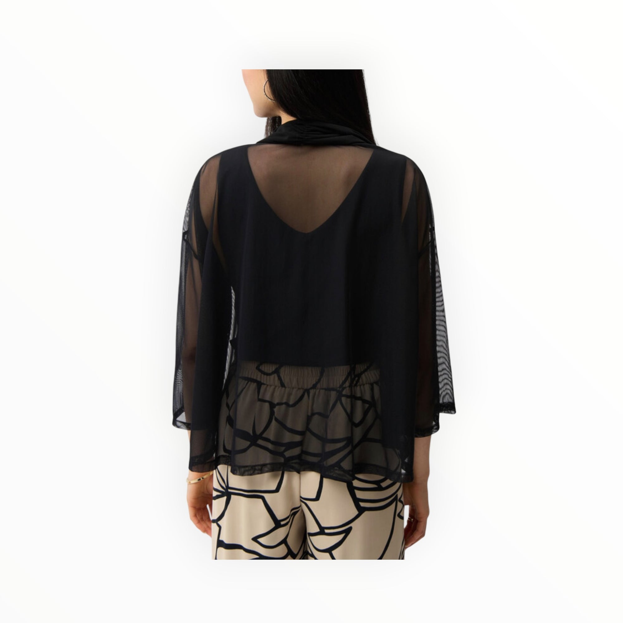 Joseph Ribkoff Sheer Kimono - Black