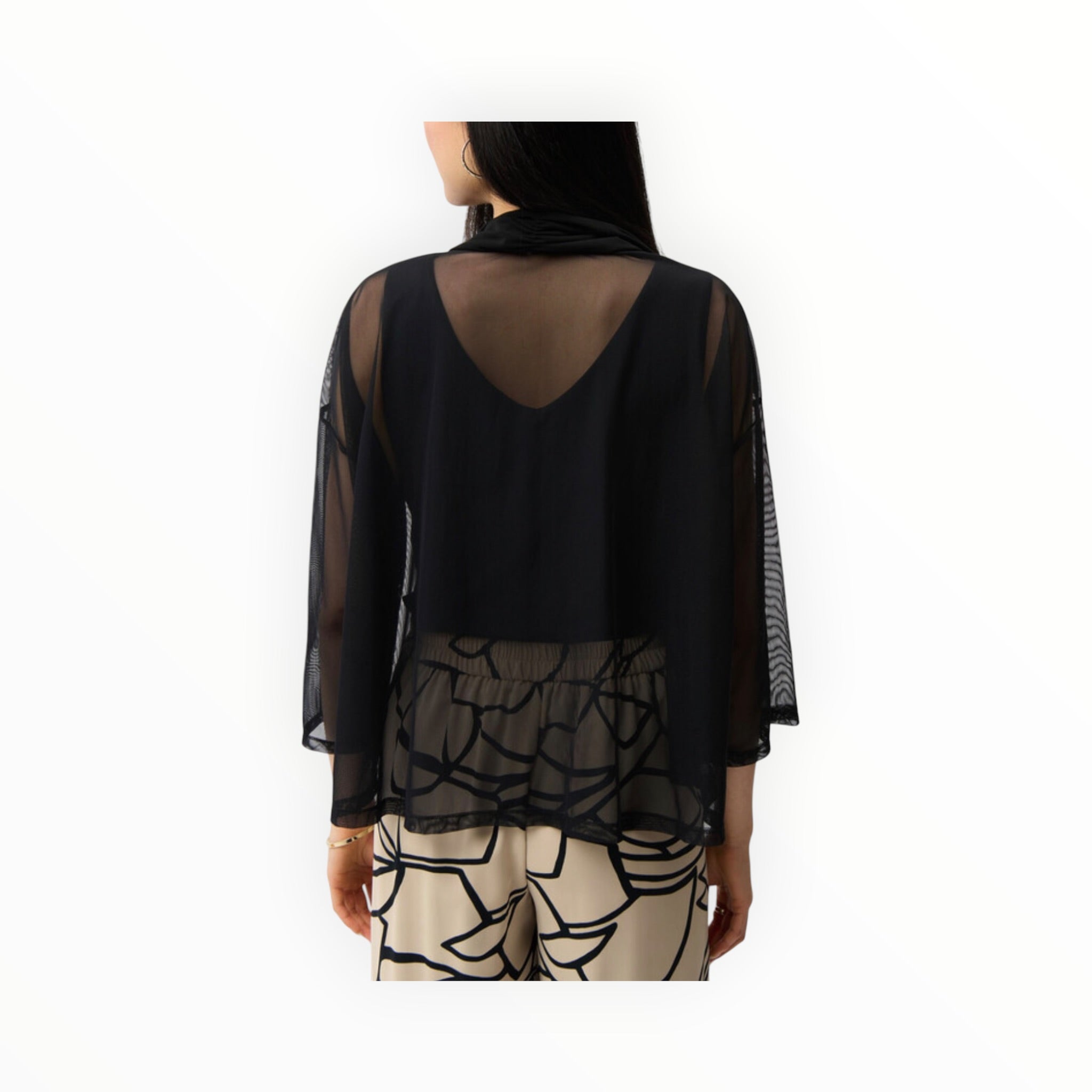 Joseph Ribkoff Sheer Kimono - Black