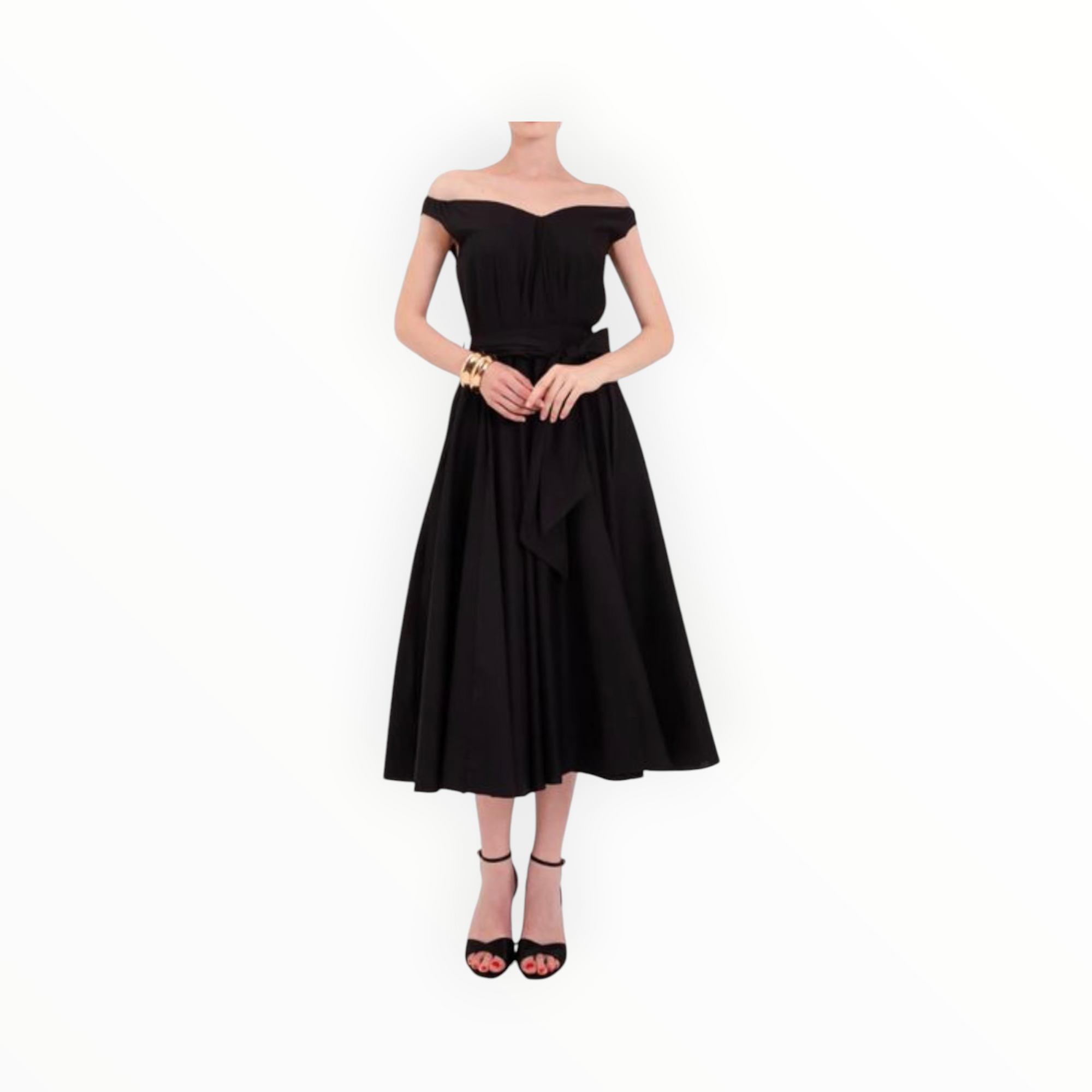 Lavi by Majolavi Sweetheart Neck Dress - Black