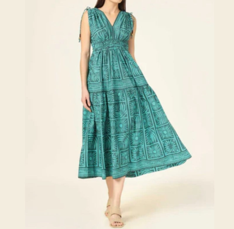 Omika Rosalita Midi Dress - Tashi Palm