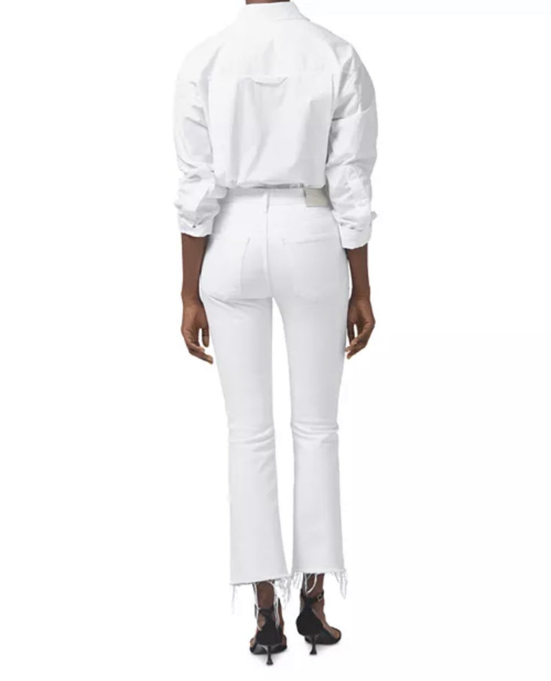 Citizens of Humanity Isola High Rise Cropped Bootcut Jeans - Plaster