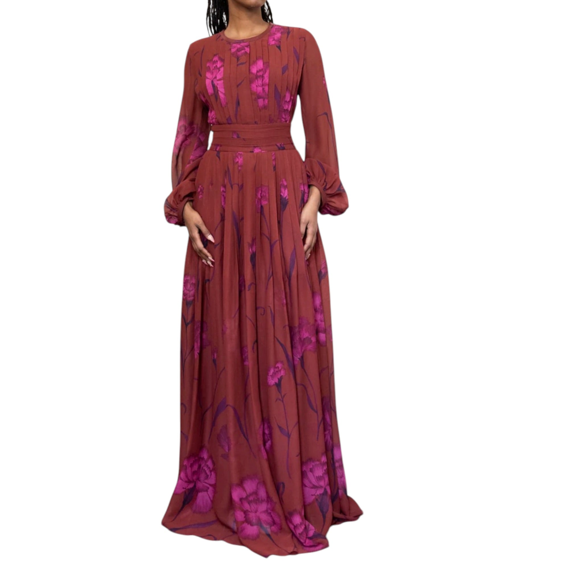 Giambattista Valli Pleated Dress - Bordeux