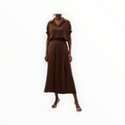 Joseph Ribkoff Gauze Pull-On Culotte Pants - Mahogany