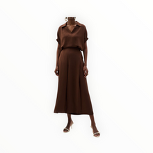 Joseph Ribkoff Gauze Pull-On Culotte Pants - Mahogany