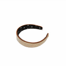 Lele Sadoughi Natural Canvas Bessette Faux Leather Trim Headband