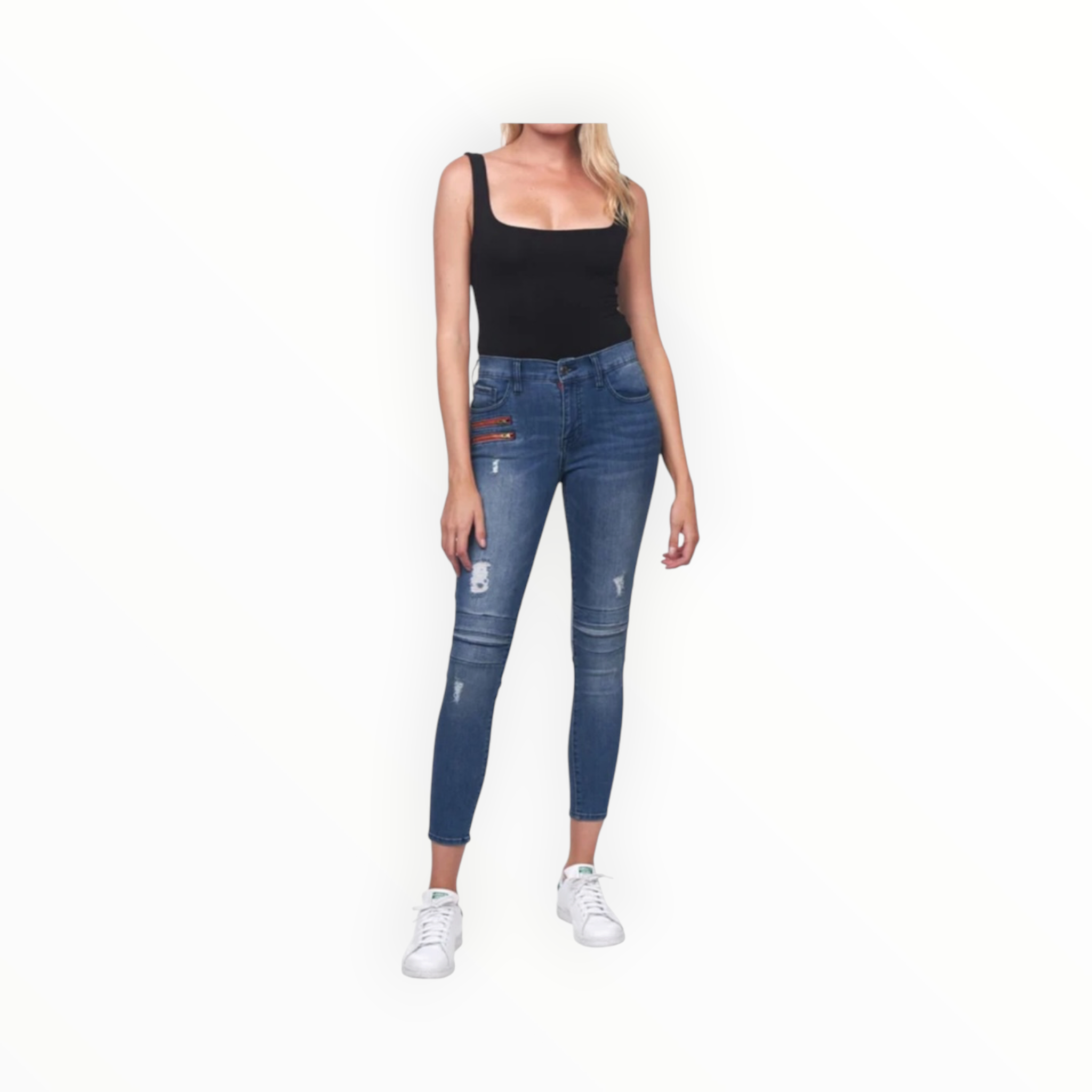 Etienne Marcel Gigi Skinny Multi Zip - Light Blue