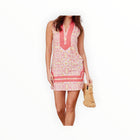 Sail To Sable Peach & Lemon Blush Medallion Print Sleeveless Classic Tunic