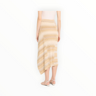 SIMKHAI Caelan Asymmetric Stripe Knit Skirt - Sand Multi