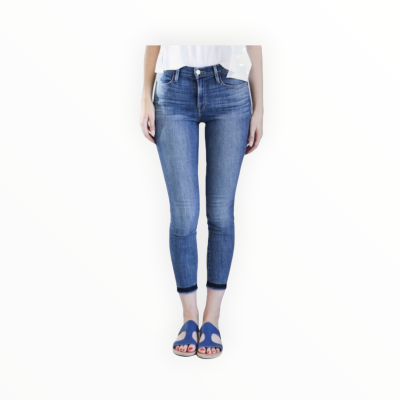 Frame Le High Skinny With Shadow Hem - Langstone