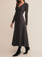 Z Supply Jasper Midi Sweater Dress - Charcoal Heather