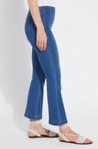 Lyssé Jade Stretch Tencel Flare Pant - Mid Wash