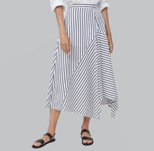 Closed Asymmetrical Striped Skirt