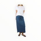 Stateside Japanese Biased Cut High-Low Skirt - Chambray
