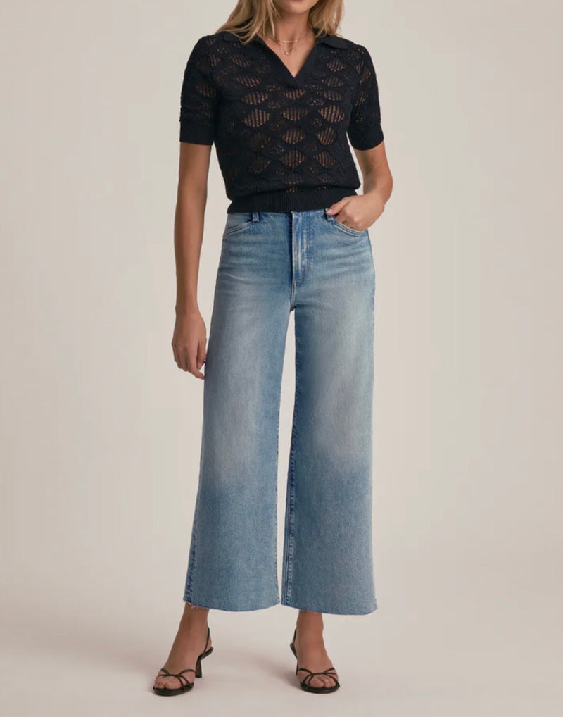 Favorite Daughter Mischa Super High Rise Wide Leg Crop - Santa Barbara